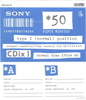 Compact Cassette Sony CDix I 50 "C-50CDX1a" Type I Normal 1992 Japan