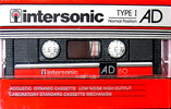 Compact Cassette Intersonic AD 60 Type I Normal Greece