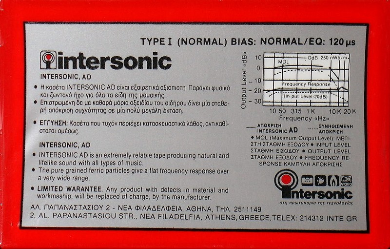 Compact Cassette: Unknown Intersonic -  60