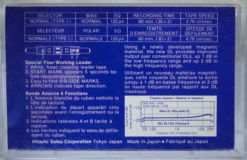 Compact Cassette: Maxell / Hitachi Hitachi - DL 60