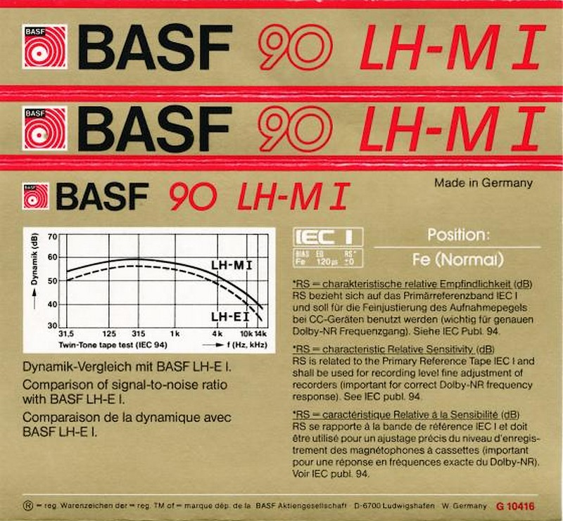 Compact Cassette: BASF  - LH Maxima I 90