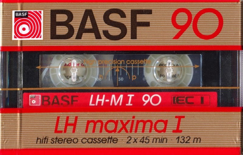 Compact Cassette BASF LH Maxima I 90 "LH-M I" Type I Normal 1985 Europe