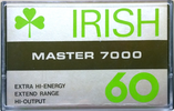 Compact Cassette Irish 60 "Master 7000" Type I Normal 1982 Hong Kong