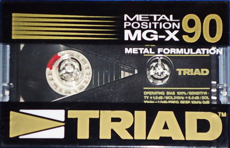 Compact Cassette Triad MG-X 90 Type IV Metal 1986 North America