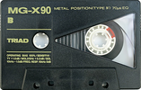 Compact Cassette Triad MG-X 90 Type IV Metal 1986 North America