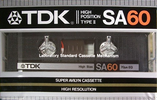Compact Cassette TDK SA 60 Type II Chrome 1983 Europe