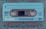 Compact Cassette Scotch Dynarange 60 Type I Normal 1975 Europe