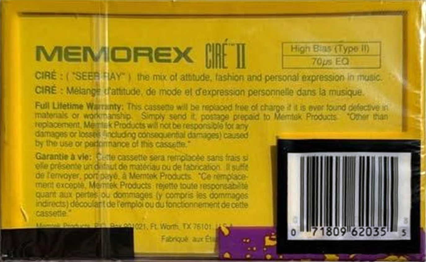 3 pack Memorex Cire 90 Type II Chrome 1991 USA
