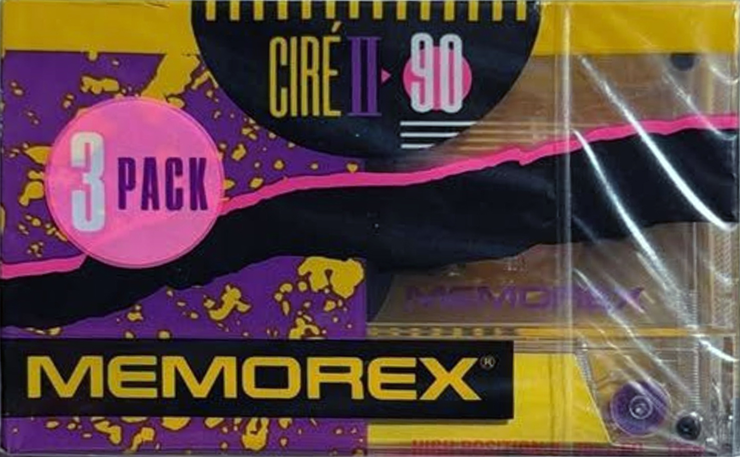 3 pack Memorex Cire 90 Type II Chrome 1991 USA