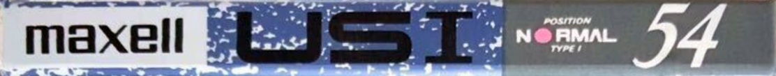 Compact Cassette Maxell US 54 "USI 54" Type I Normal 1990 Japan