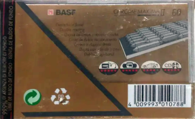 Compact Cassette BASF Chrome Maxima II 60 "with pic" Type II Chrome 1992 Europe