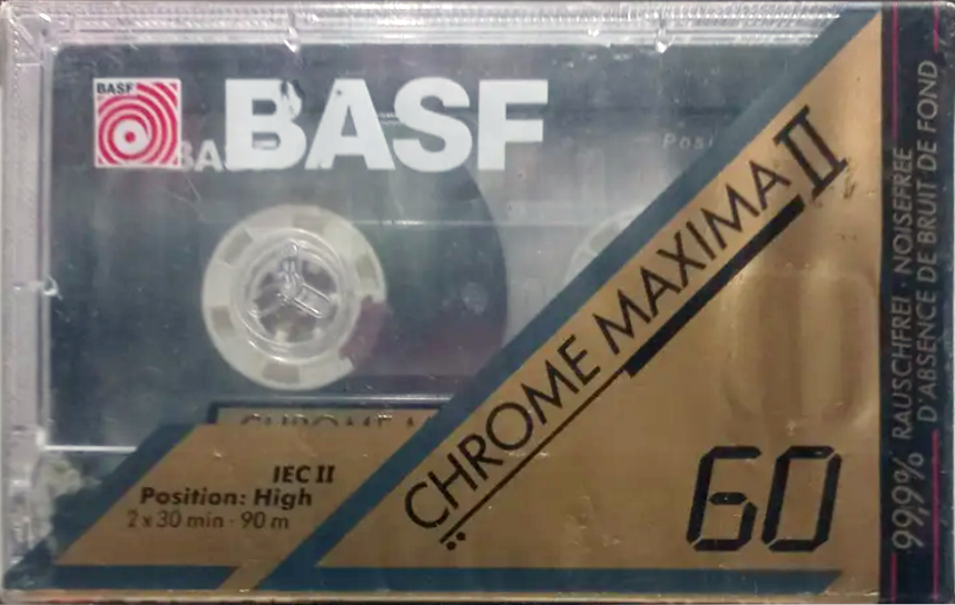 Compact Cassette BASF Chrome Maxima II 60 "with pic" Type II Chrome 1992 Europe