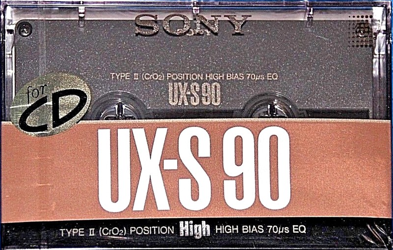 Compact Cassette Sony UX-S 90 "UX-S90B" Type II Chrome 1989 Japan