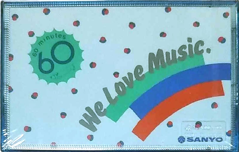 Compact Cassette Sanyo We Love Music 60 "Blue" Type I Normal 1983 Japan