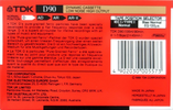 Compact Cassette TDK D 90 Type I Normal 1988 Australia, Europe