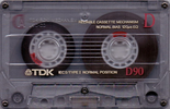 Compact Cassette TDK D 90 Type I Normal 1988 Australia, Europe