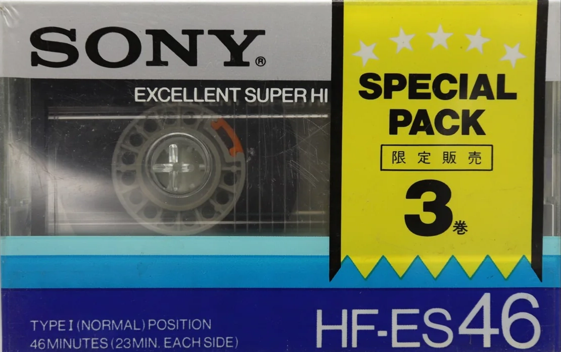 3 pack Sony HF-ES 46 Type I Normal 1985 Japan