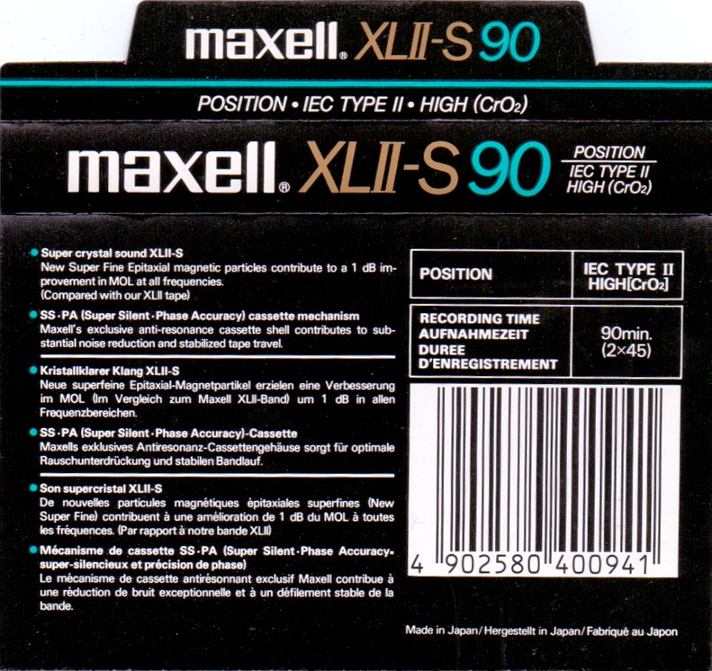 Compact Cassette: Maxell / Hitachi Maxell - XLII-S 90