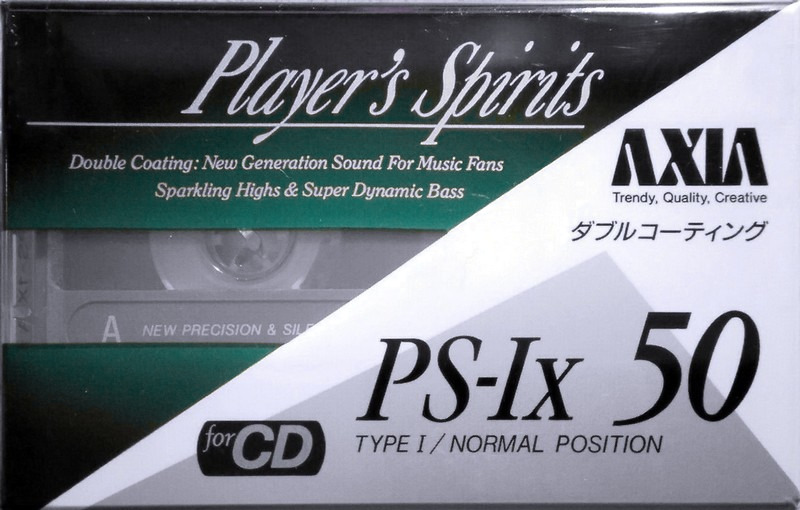 Compact Cassette AXIA PS-Ix 50 "PS-1X A 50" Type I Normal 1991 Japan