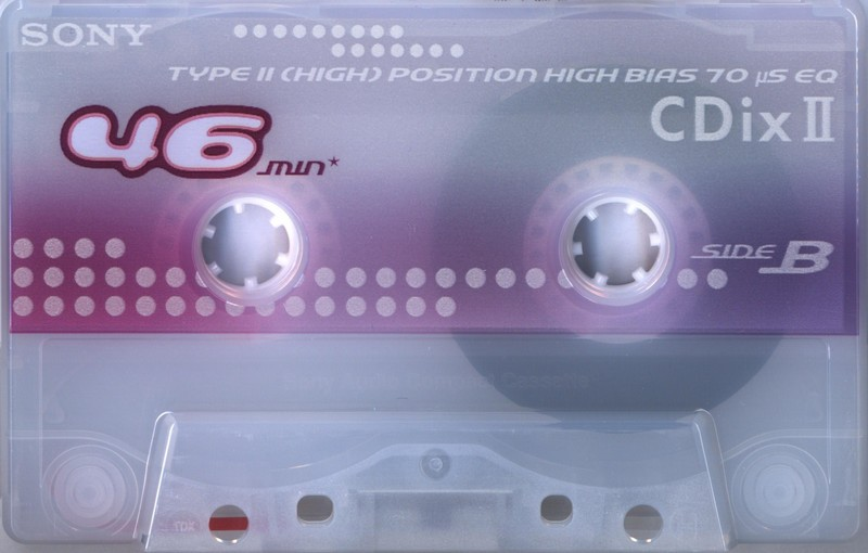 Compact Cassette Sony CDix II 46 "C-46CDX2H" Type II Chrome 2000 Japan