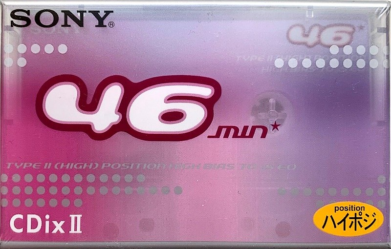 Compact Cassette Sony CDix II 46 "C-46CDX2H" Type II Chrome 2000 Japan