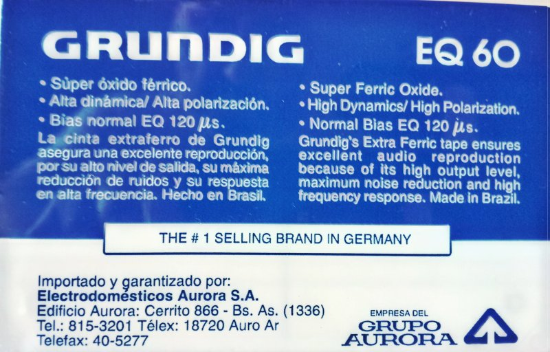 Compact Cassette:  Grundig -  60