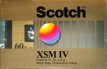 Compact Cassette Scotch XSM IV 60 Type IV Metal 1987 Worldwide