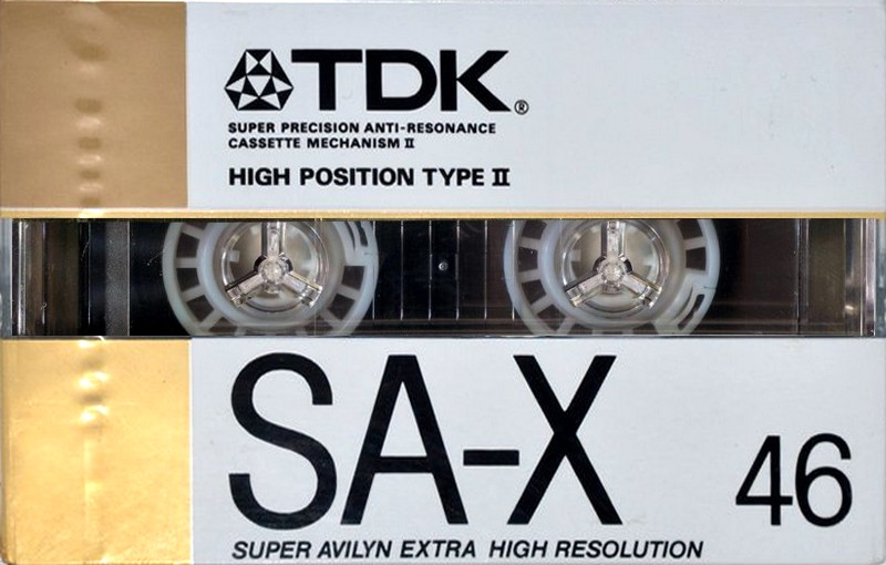 Compact Cassette TDK SA-X 46 "SA-X46G" Type II Chrome 1988 Japan