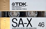Compact Cassette TDK SA-X 46 "SA-X46G" Type II Chrome 1988 Japan