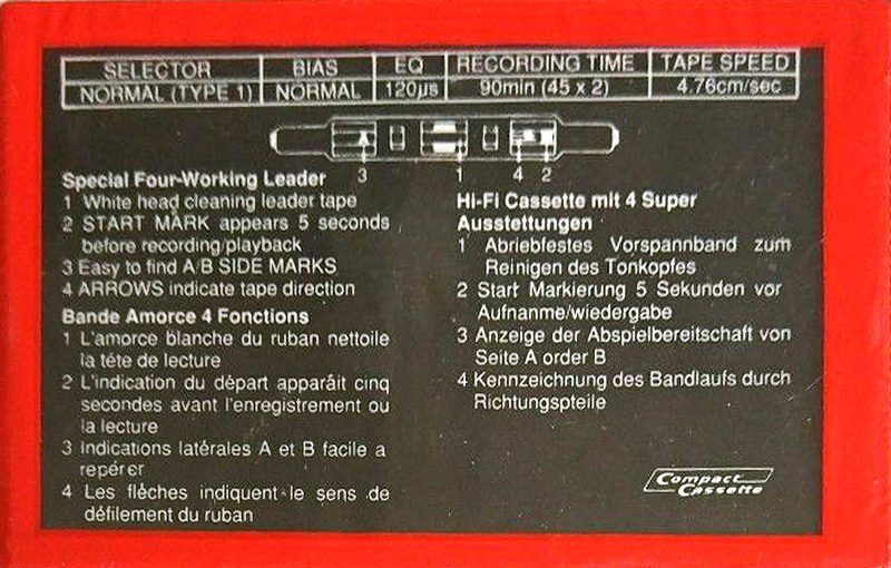 Compact Cassette Templar 90 Type I Normal Europe