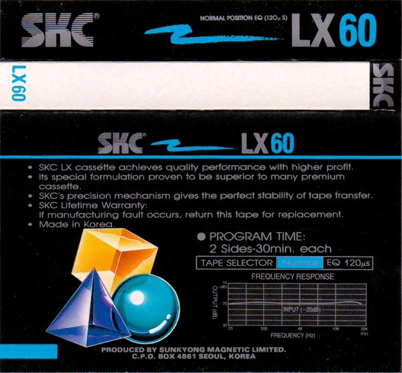 Compact Cassette: Sunkyong Magnetic Limited (SKM) SKC - LX 60