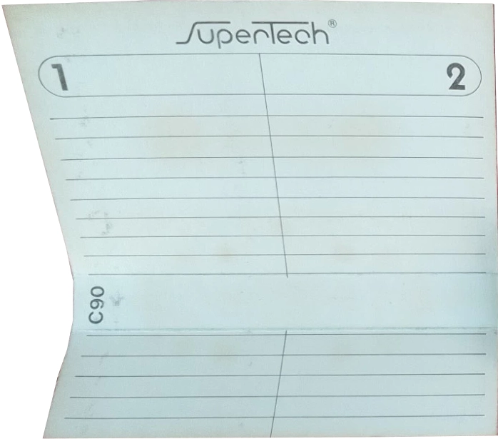 Compact Cassette SuperTech 90 Type I Normal Unknown Country