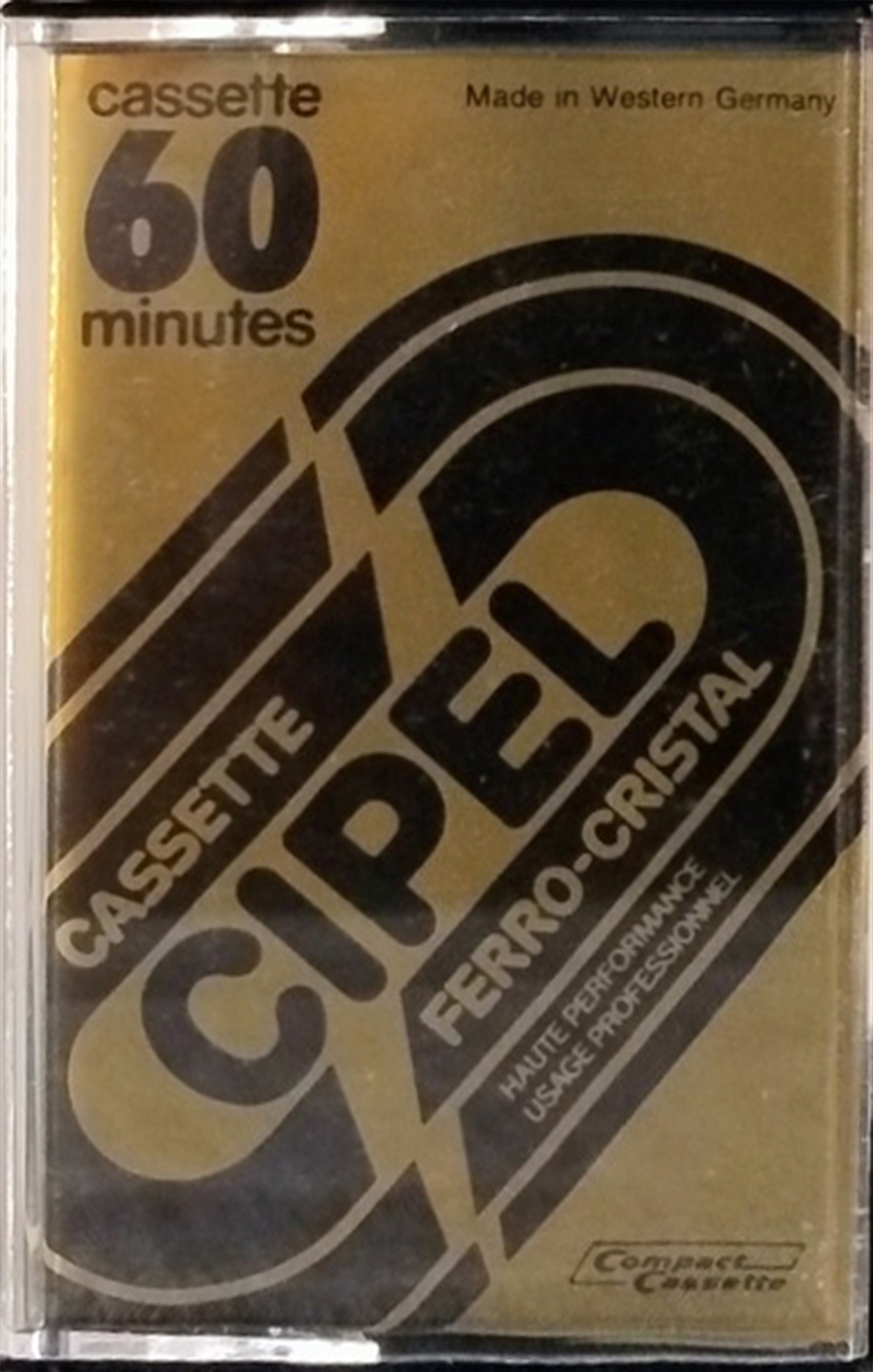 Compact Cassette Cipel Ferro-cristal 60 Type I Normal 1980 France