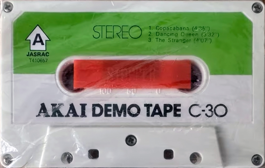 Compact Cassette Akai 30 "T410657" Demonstration Tape 1979 Worldwide