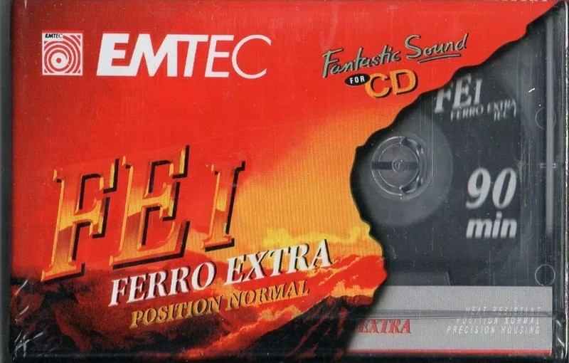 Compact Cassette Emtec FE I Ferro Extra 90 Type I Normal 1999 Brazil