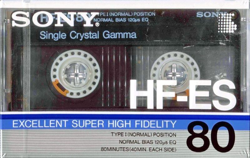 Compact Cassette Sony HF-ES 80 Type I Normal 1986 Japan