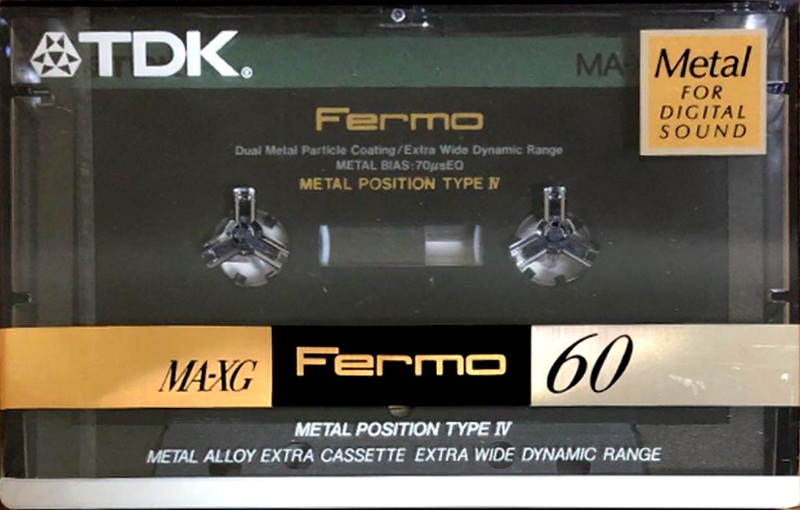 Compact Cassette TDK MA-XG 60 "MA-XG60F Fermo" Type IV Metal 1990 Japan