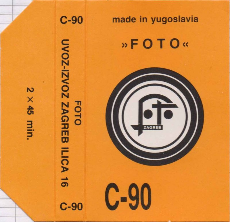 Compact Cassette Foto Zagreb 90 Type I Normal 1980 Yugoslavia