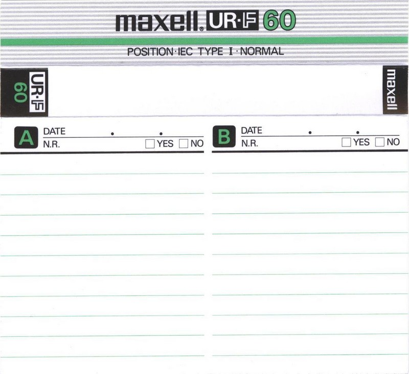 Compact Cassette: Maxell / Hitachi Maxell - UR-F 60