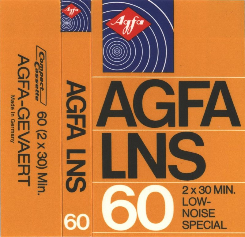 Compact Cassette AGFA LNS 60 Type I Normal 1975 Europe
