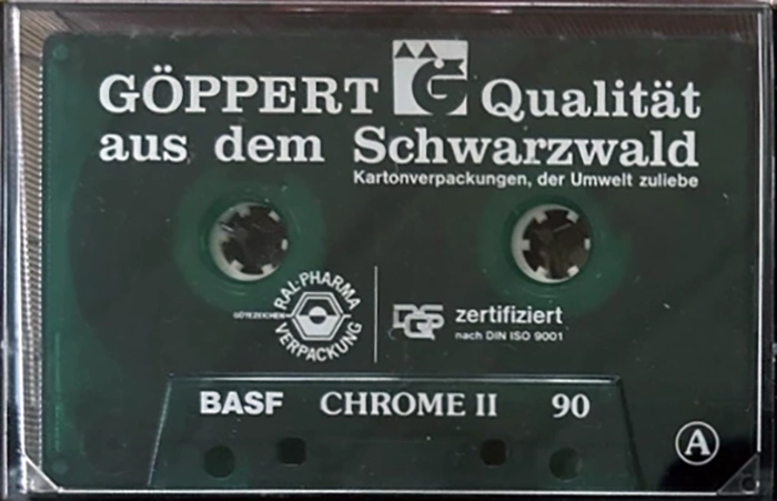 Compact Cassette BASF Chromdioxid II 90 "Goppert" Type II Chrome 1991 Germany