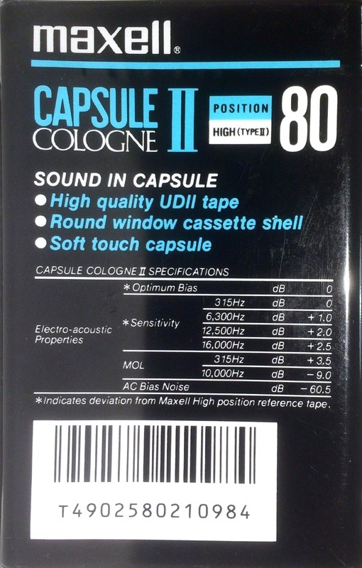 Compact Cassette: Maxell / Hitachi Maxell - Cologne 80