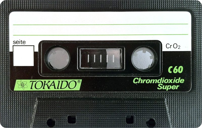Compact Cassette Tokaido Chromdioxide Super 60 "Studio Quality" Type II Chrome 1985 Europe