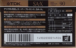Compact Cassette TDK SA-X 90 "SA-X90M" Type II Chrome 1990 Japan