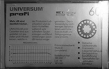 Compact Cassette Universum UFX I-S 60 Type I Normal 1986 Germany