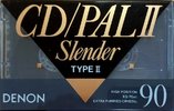 Compact Cassette Denon CD/PAL Slender 90 Type II Chrome 1990 Japan