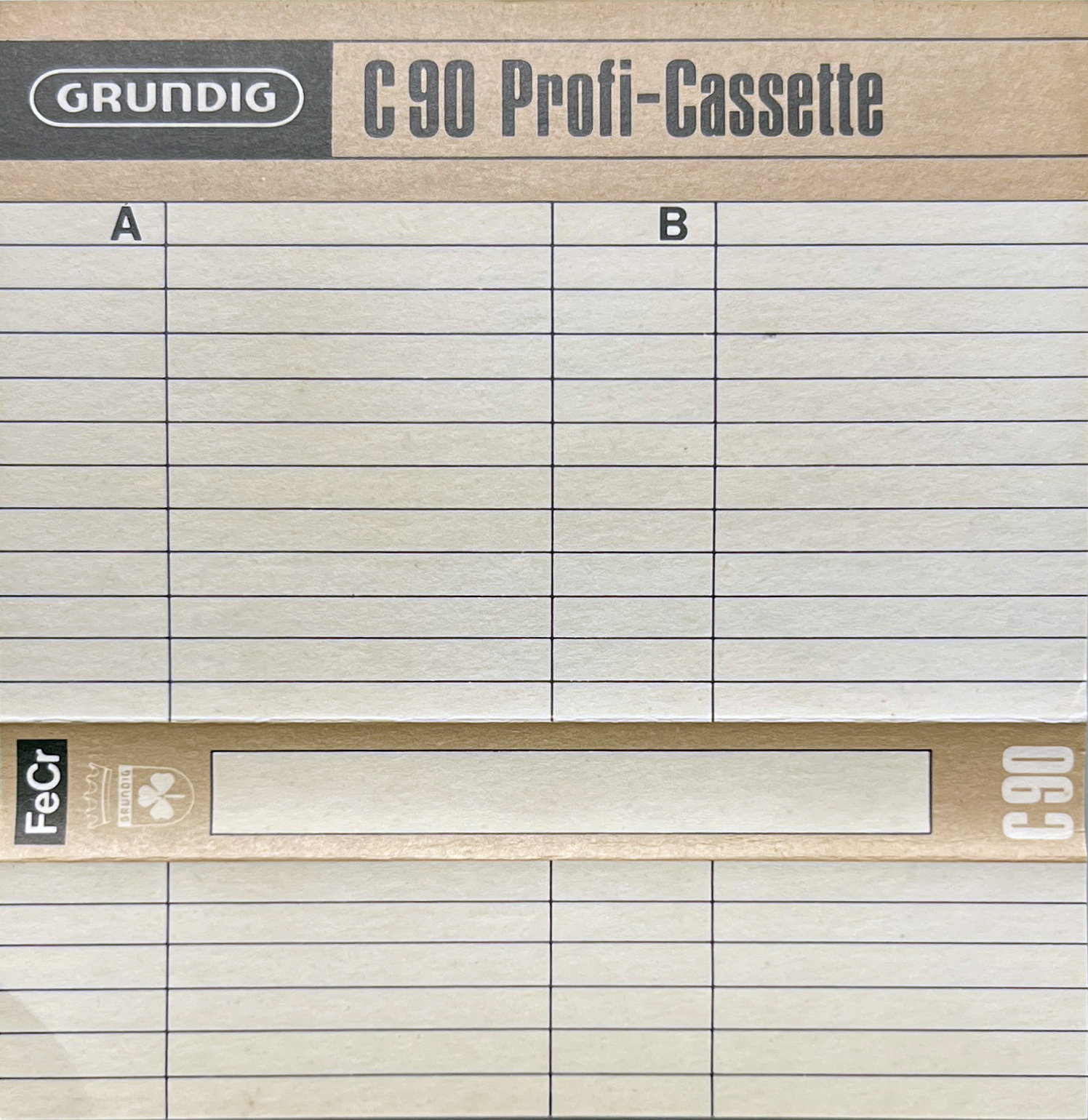 Compact Cassette Grundig Profi-Cassette 90 Type III Ferro Chrome 1974 Europe