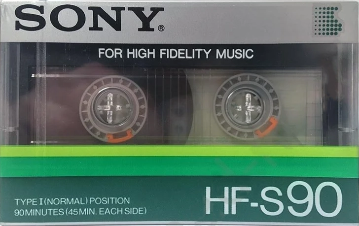 Compact Cassette Sony HF-S 90 Type I Normal 1985 USA