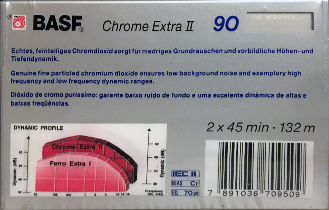 Compact Cassette BASF Chrome Extra II 90 Type II Chrome 1989 Latin America