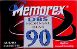 Compact Cassette Memorex dBS 90 Type I Normal 1997 North America